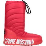 Rote MOSCHINO Love Moschino Runde Damenstiefel aus Gummi Gefüttert Größe 42 für den für den Winter 
