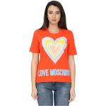 Reduzierte Orange Kurzärmelige MOSCHINO Love Moschino T-Shirts für Damen Größe L 