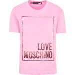 Reduzierte Pinke Kurzärmelige MOSCHINO Love Moschino T-Shirts aus Baumwolle für Damen Größe XS 