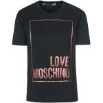 Reduzierte Schwarze Kurzärmelige MOSCHINO Love Moschino T-Shirts aus Baumwolle für Damen Größe XS 