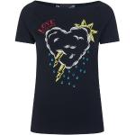 Reduzierte Schwarze Kurzärmelige MOSCHINO Love Moschino T-Shirts aus Baumwollmischung für Damen Größe XS 