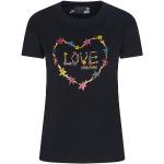 Reduzierte Schwarze Kurzärmelige MOSCHINO Love Moschino T-Shirts aus Baumwolle für Damen Größe XS 