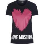 Reduzierte Schwarze Kurzärmelige MOSCHINO Love Moschino T-Shirts aus Baumwolle für Damen Größe S 