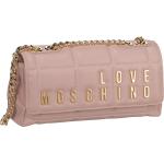 Reduzierte Rosa Bestickte MOSCHINO Love Moschino Umhängetaschen mit Reißverschluss aus Kunstleder für Damen 