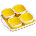 Gelbe Snackschalen aus Porzellan mikrowellengeeignet 1-teilig 