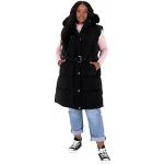 Lovedrobe Damen Lovedrobe Ladies Womens Gilet Sleeveless Winter Jacket Coat Body Warmer Plus Size With Belt Pockets anzug weste, Schwarz, 54 EU