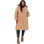 Lovedrobe Ladies Plus Size Winter Jacket for Women Coat Curve with Detachable Faux Fur Pockets Hooded Puffed Quilted Coat,