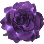 Violetter Blumenmuster Pin Up Haarschmuck aus Textil handgemacht für Partys 