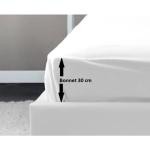 Weiße Spannbettlaken & Spannbetttücher aus Baumwolle maschinenwaschbar 180x200 