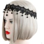 Schwarze Headbands & Stirnbänder aus Spitze für Damen für Partys 