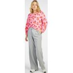 Reduzierte Pinke Blumenmuster Lovely Sisters Rundhals-Ausschnitt Blusenshirts & Schlusen mit Puffärmeln für Damen Größe XL für den für den Frühling 