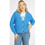 Reduzierte Blaue Unifarbene Lovely Sisters V-Ausschnitt Damencardigans Größe XL für den für den Frühling 