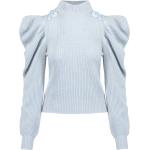 Reduzierte Blaue Rollkragen Kaschmir-Pullover aus Wolle für Damen Größe XS 