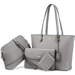 Reduzierte Graue Handtaschen Sets aus Leder für Damen medium für Partys 