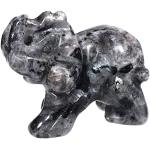 Schwarze Asiatische 30 cm Elefanten Figuren aus Kristall 