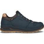 Reduzierte Marineblaue Casual Lowa Locarno Gore Tex Outdoor Schuhe aus Nubukleder wasserdicht für Herren Größe 44 