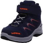 Marineblaue Lowa Maddox Gore Tex Outdoor Schuhe mit Klettverschluss leicht für Kinder Größe 38 