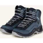 Blaue Lowa Renegade GTX Mid Gore Tex High Top Sneaker & Sneaker Boots aus Nubukleder atmungsaktiv für Damen Größe 37 