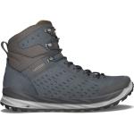 Stahlblaue Gesteppte Lowa Gore Tex High Top Sneaker & Sneaker Boots aus Veloursleder wasserdicht für Herren Größe 41,5 