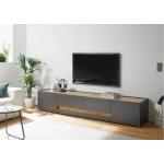 Anthrazitfarbene Moderne Empinio24 TV-Lowboards & Fernsehtische aus Eiche Breite 0-50cm, Höhe 200-250cm, Tiefe 0-50cm 