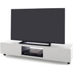 Weiße TV-Lowboards & Fernsehtische matt 50”- 54” mit Rollen Breite 100-150cm, Höhe 0-50cm, Tiefe 0-50cm 