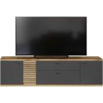 Anthrazitfarbene TV-Lowboards & Fernsehtische aus Eiche Breite 0-50cm, Höhe 200-250cm, Tiefe 0-50cm 