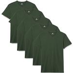 Reduzierte Dunkelgrüne V-Ausschnitt T-Shirts aus Baumwolle für Herren Größe S 5-teilig 