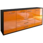 Orange Sideboards Hochglanz matt aus Metall Breite 150-200cm, Höhe 150-200cm, Tiefe 0-50cm 