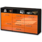Orange Sideboards Hochglanz matt aus Metall Breite 100-150cm, Höhe 100-150cm, Tiefe 0-50cm 