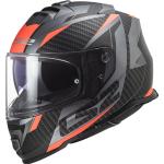 LS2 FF 800 Storm Racer Grau Orange Motorrad Helm Integralhelm Sonnenblende L (59-60cm)