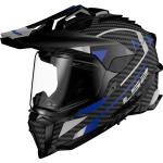 LS2 MX701 Explorer Carbon Adventure Motocross Helm, carbon-blau, Größe XS