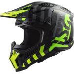 LS2 MX703 X-Force Barrier Carbon Motocross Helm, schwarz-grün, Größe 3XL