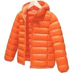 Orange Gesteppte Kindersteppjacken mit Kapuze für Jungen Größe 134 für den für den Winter 