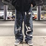 Dunkelblaue Streetwear Atmungsaktive Baggy Jeans & Loose Fit Jeans aus Denim für Herren Größe S für Partys 