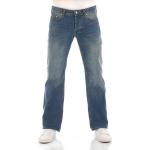 Blaue Unifarbene LTB Tinman Straight Leg Jeans mit Knopf für Herren Weite 30 