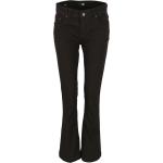 Schwarze Bestickte Jeans mit Stickerei mit Reißverschluss aus Denim für Damen 