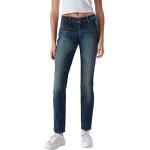 Reduzierte LTB Straight Leg Jeans mit Reißverschluss aus Denim für Damen Weite 29 