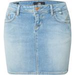 Blaue Mini Jeans-Miniröcke mit Reißverschluss aus Denim für Damen Größe XS 