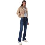 Dunkelblaue LTB Slim Fit Jeans aus Leder für Damen Größe XS Weite 25 