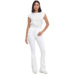 Weiße LTB High Waist Jeans mit Reißverschluss aus Denim für Damen Größe XS Weite 26 