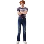 Blaue LTB Tinman Bootcut Jeans aus Leder für Herren Weite 31 