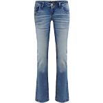 Blaue LTB Valerie Hüftjeans & Low Waist Jeans mit Reißverschluss aus Baumwollmischung für Damen Weite 33 