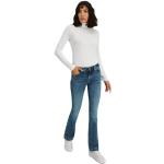 Dunkelblaue LTB Bootcut Jeans mit Reißverschluss aus Baumwollmischung für Damen Weite 30 