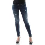 Reduzierte Blaue LTB Hüftjeans & Low Waist Jeans mit Reißverschluss aus Denim für Damen Weite 25 