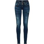 Reduzierte Blaue LTB Hüftjeans & Low Waist Jeans mit Reißverschluss aus Denim für Damen Weite 26 