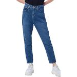 Blaue LTB Straight Leg Jeans mit Reißverschluss aus Denim für Damen Weite 32 