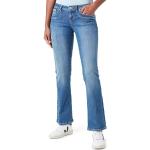 Reduzierte Blaue LTB Valerie Hüftjeans & Low Waist Jeans mit Reißverschluss aus Denim für Damen Weite 26 