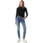 Hellblaue LTB Molly Slim Fit Jeans aus Denim für Damen Größe M Weite 30 