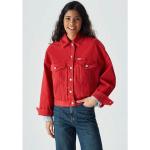 Rote Casual LTB Übergangsjacken aus Baumwolle mit Kapuze für Damen Größe XS für den für den Frühling 