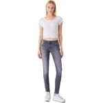 Graue Super Skinny LTB Skinny Jeans aus Denim für Damen Weite 30 